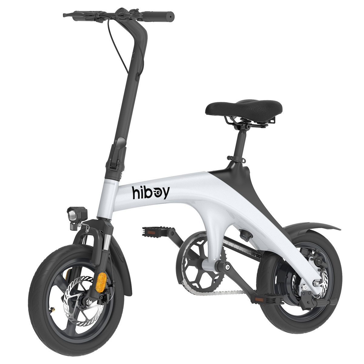 Hiboy C1 Folding Electric Bike - White, front angle