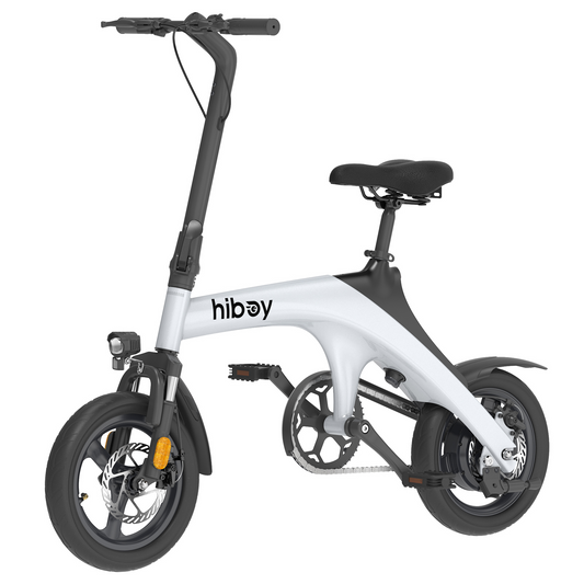 Hiboy C1 Folding Electric Bike - White, front angle