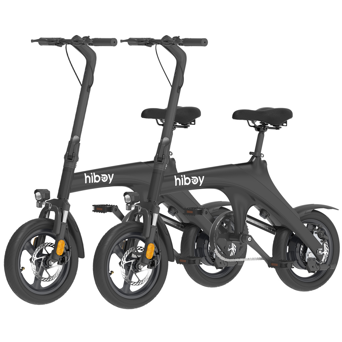 Hiboy C1 Folding Electric Bike - lifestyle riding shot