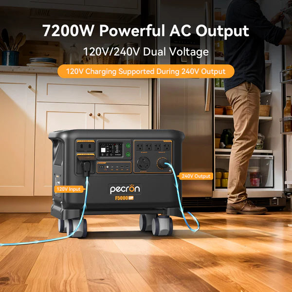 Pecron 5000W | Estación de Poder Portátil Expandible 5120Wh 7200W