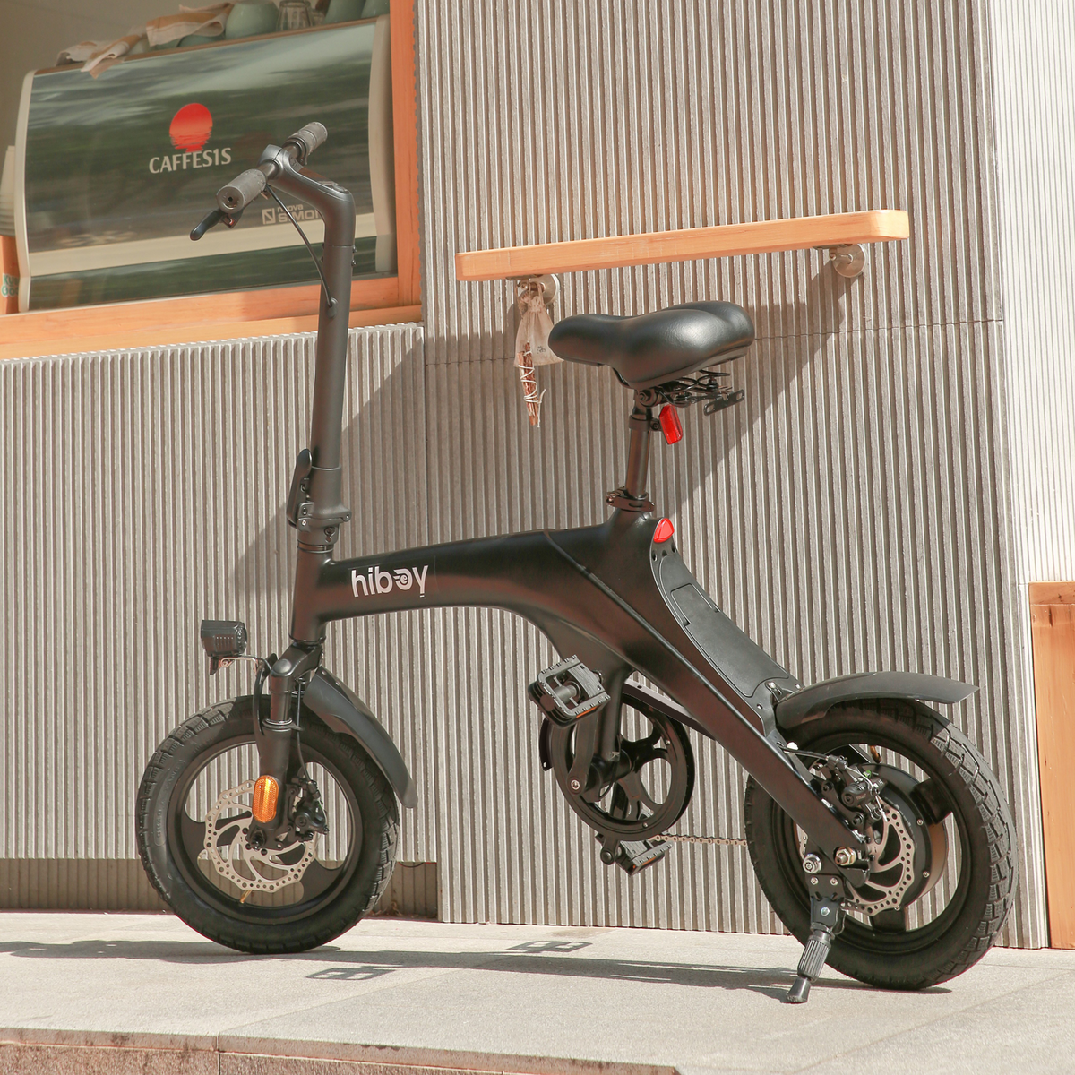 Hiboy C1 Folding Electric Bike - White, side profile alternate