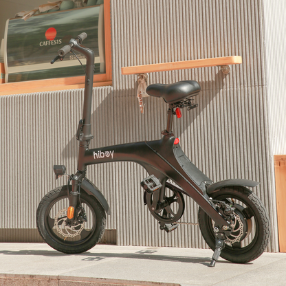 Hiboy C1 Folding Electric Bike - White, side profile alternate