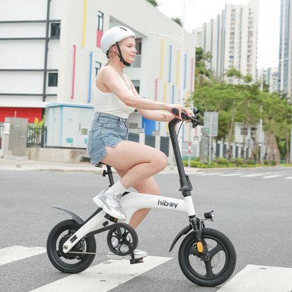 Hiboy C1 Folding Electric Bike - Black, studio shot