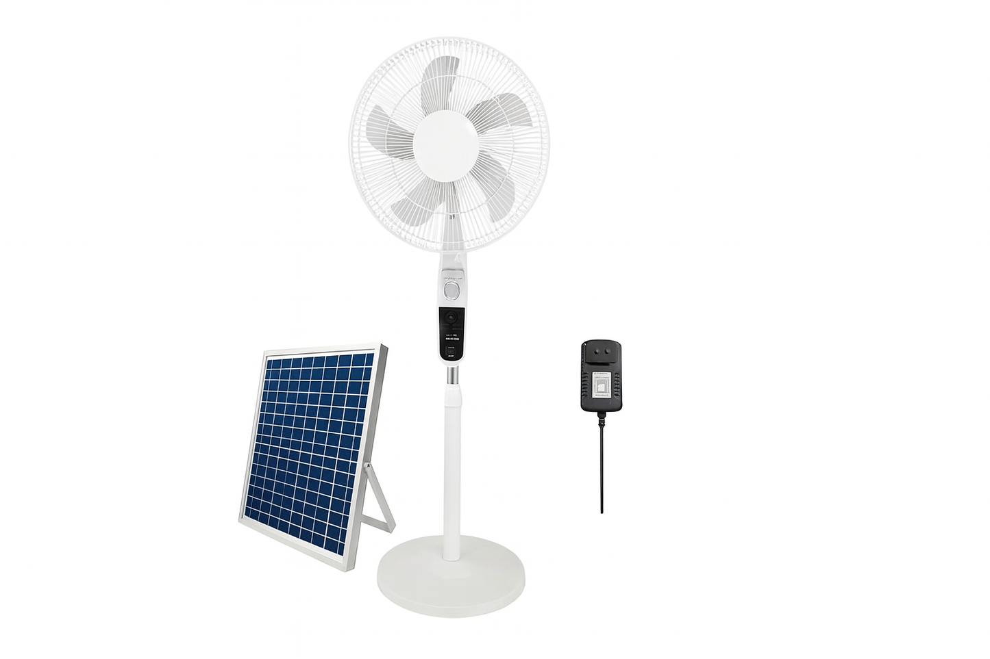 Greentastic 18″ Rechargeable Fan (Model FS1658) – AC/DC/Solar with Type-C Port