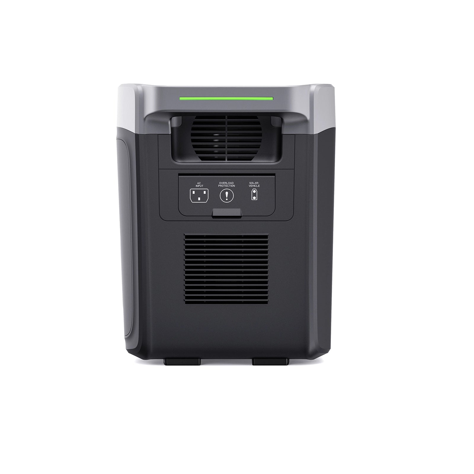 Growatt Infinity 2000 Pro — close-up de pantalla y puertos de carga rápida