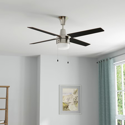 Litex 48 Brushed Chrome Led Ceiling Fan