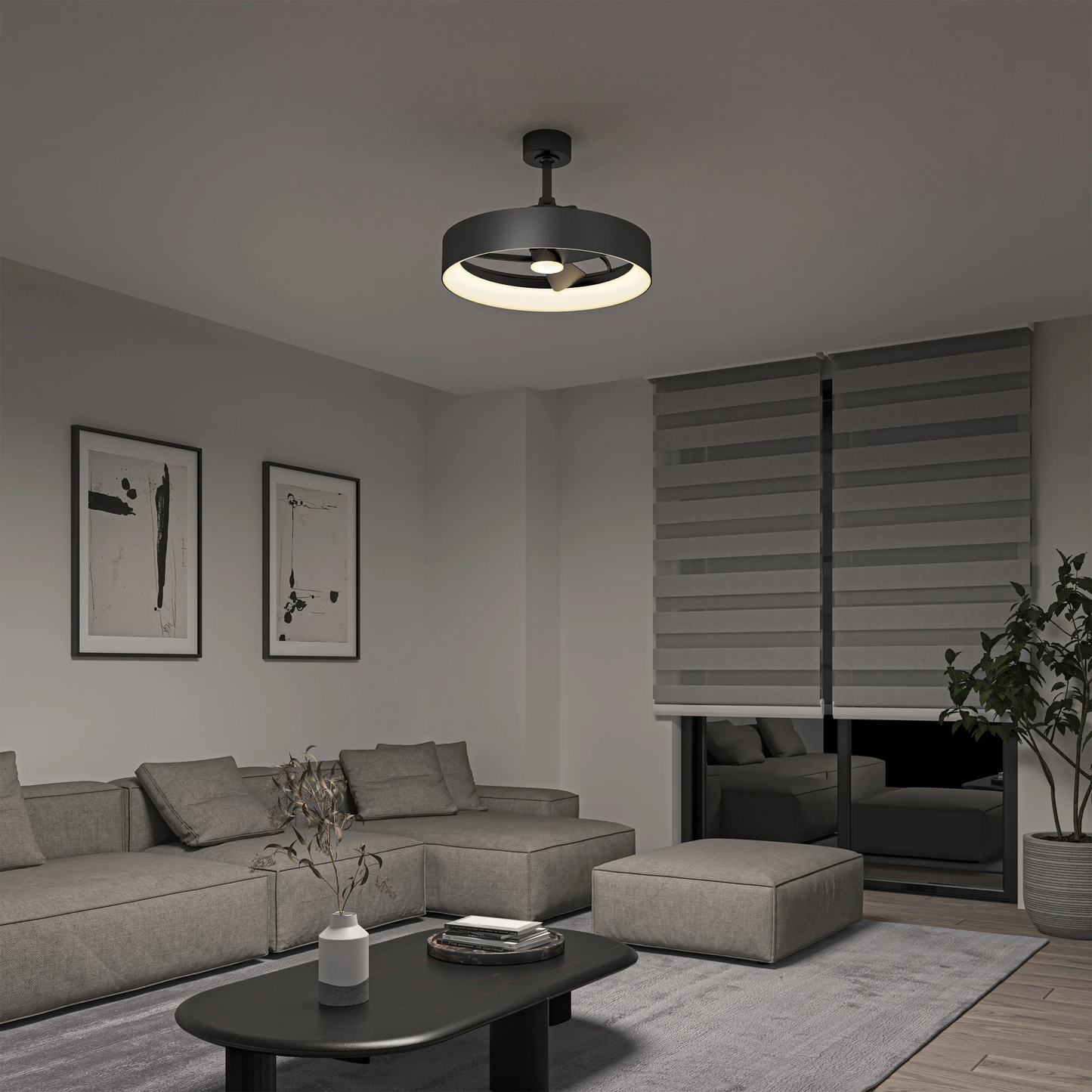 Artika Black 23 Fandelier W/Downlight