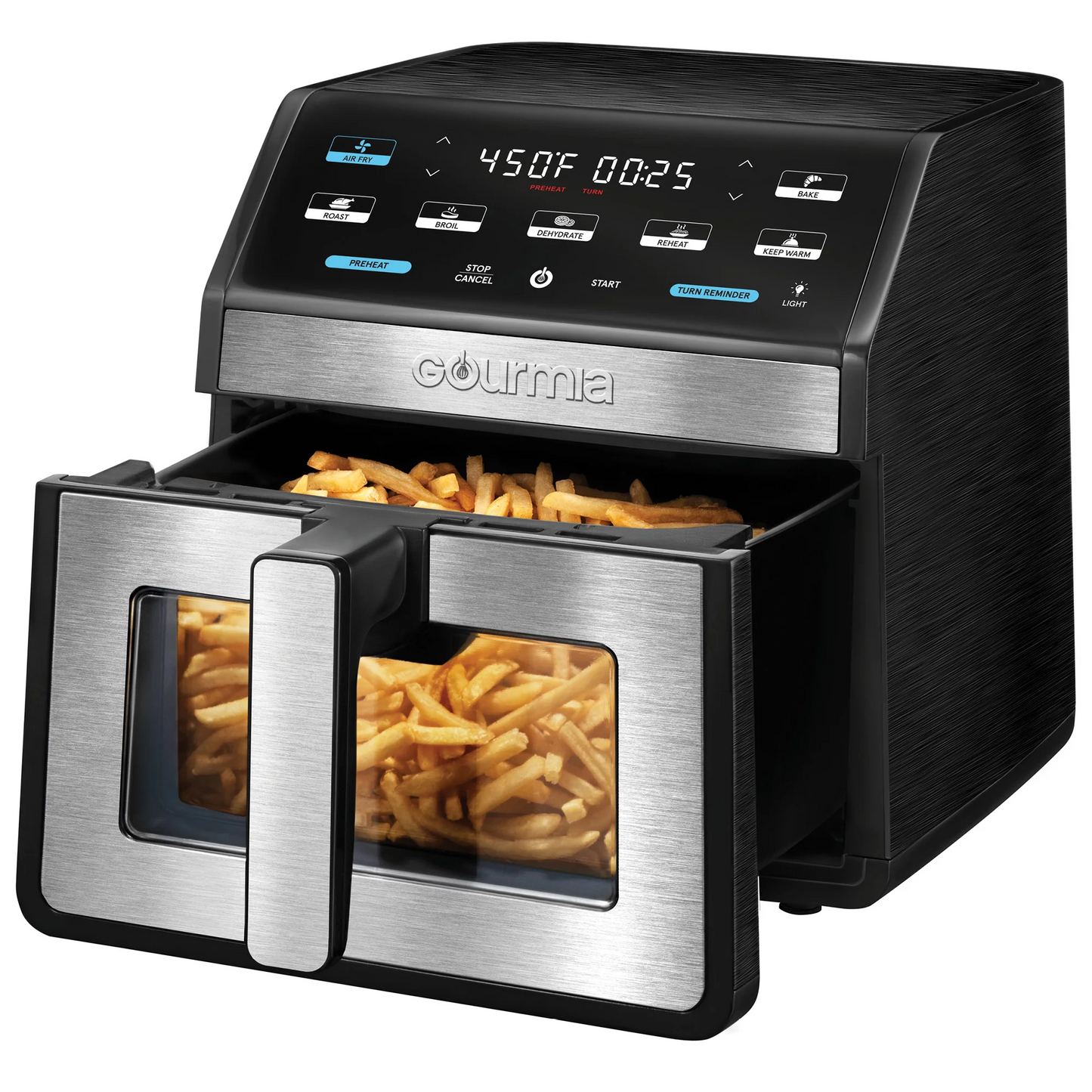 Gourmia 8-Quart Digital Air Fryer with Window & Light