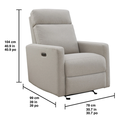 Sillón reclinable eléctrico de tela Tallula de Synergy Home