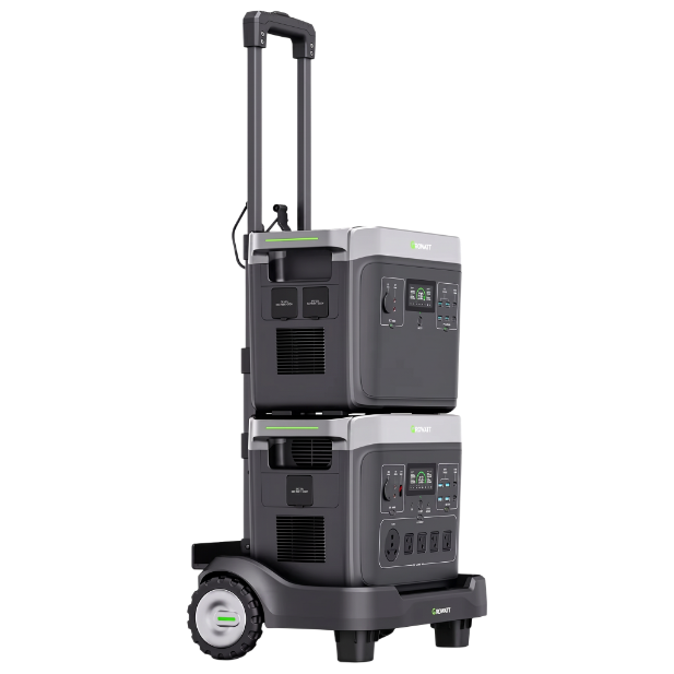 Growatt 4000W sistema de dos módulos apilables sobre carrito