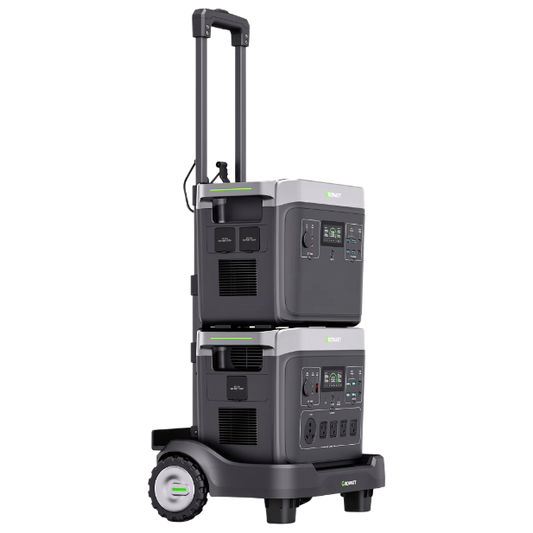 Growatt 4000W sistema de dos módulos apilables sobre carrito