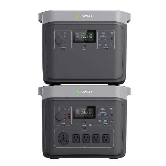 Growatt 4000W dos módulos apilados - 4096Wh